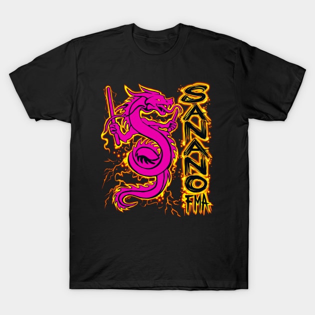 Sanano FMA Dragon Fire Pink T-Shirt by Shawnsonart